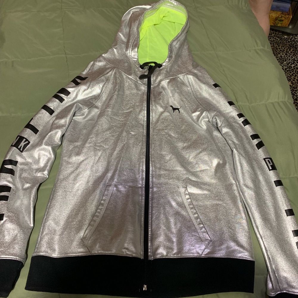 Womens metallic hoodie